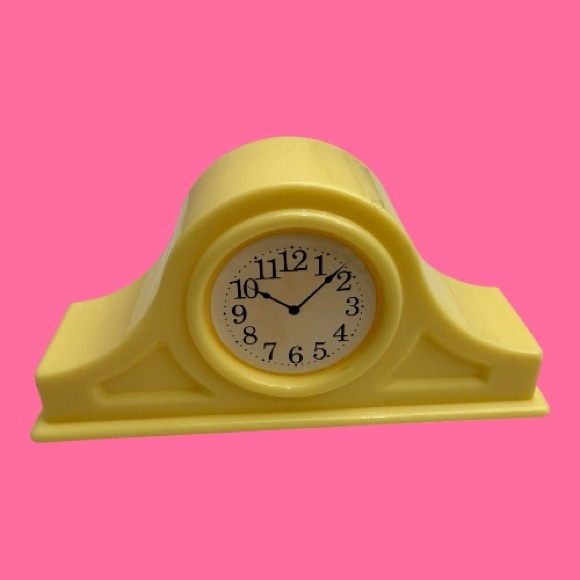 Playskool Other - Vintage Playskool Victorian Dollhouse Yellow Mantel Clock 1990s